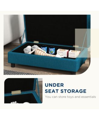Dark Blue Small Cat Sofa with Storage