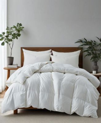 All-Season Goose Down Feather Fiber Comforter, Full/Queen
