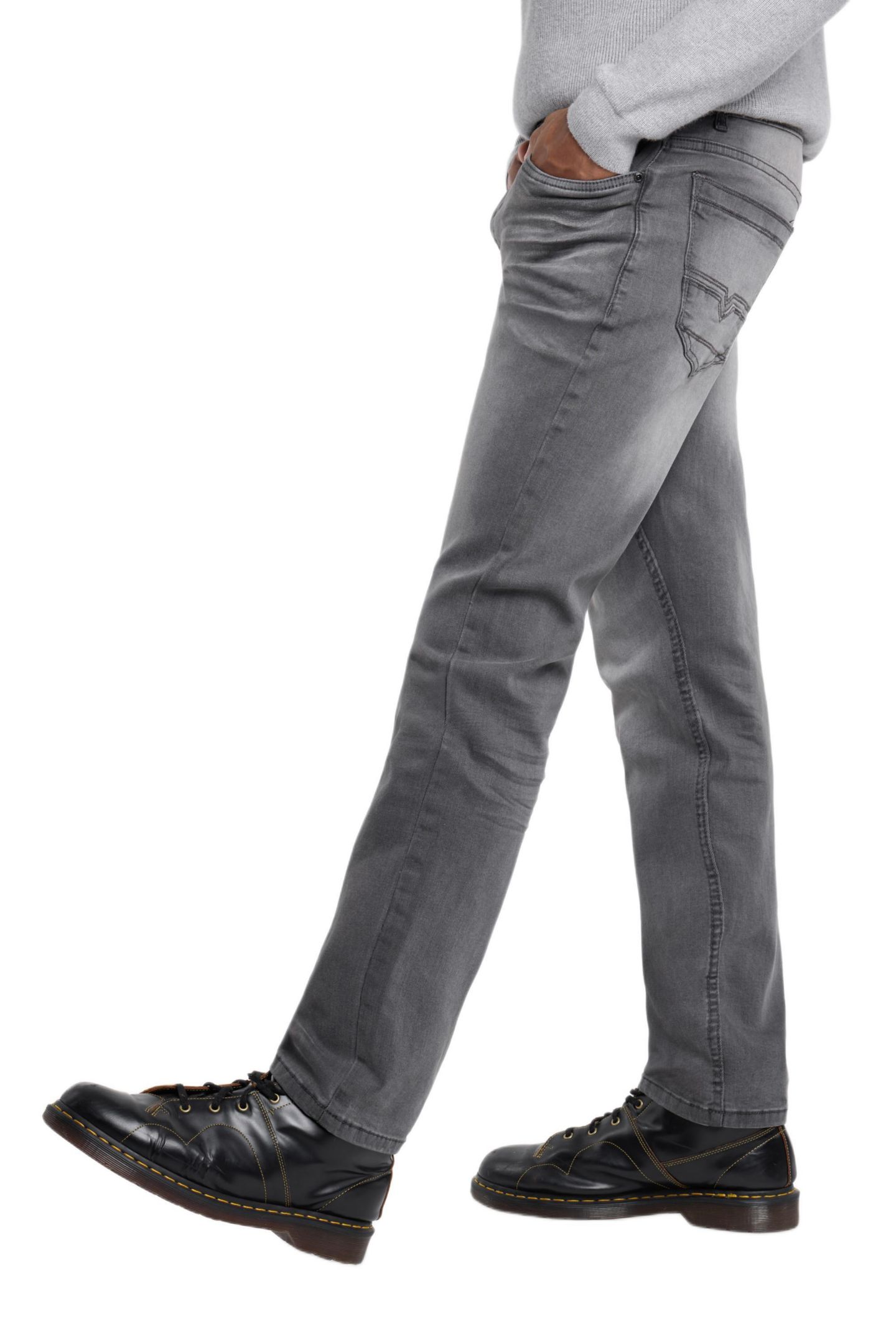 Мужские джинсы CULTURA Pieced Pockets Slim Fit, цвет: Светлый серый — фото 3