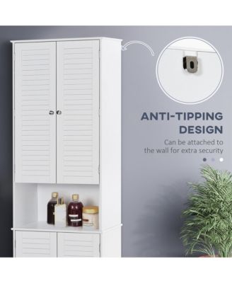 Tall Bathroom Storage Cabinet with Countertop, Linen Cabinet