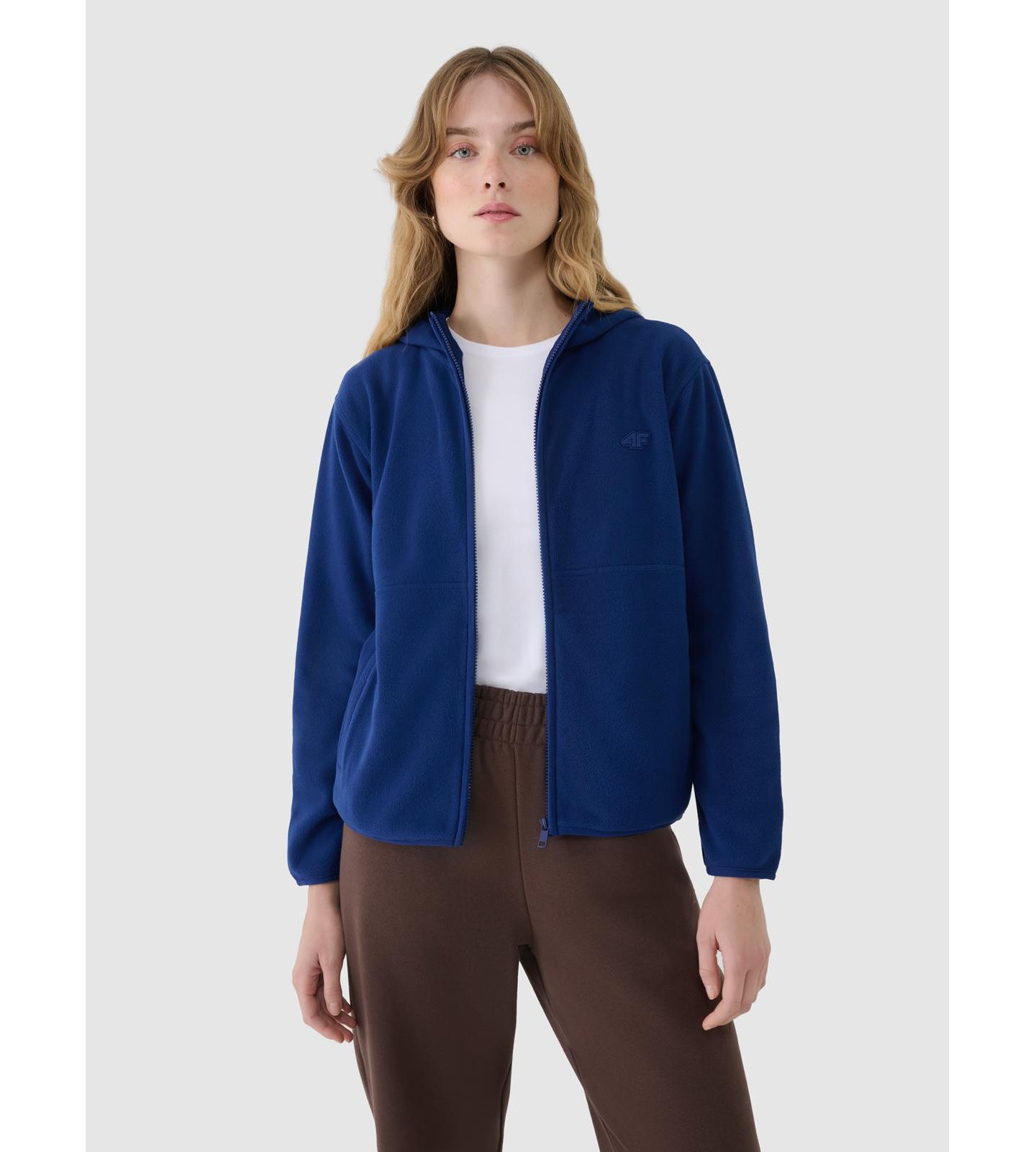 Женский топ 4F Regular Hooded Fleece, цвет: Тёмно-синий — фото 2