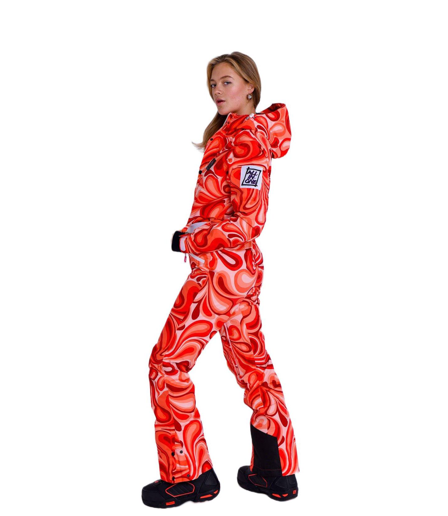 Женские куртки OOSC Shagadelic Baby! Ski Suit, цвет: Красный / Оранжевый — фото 2
