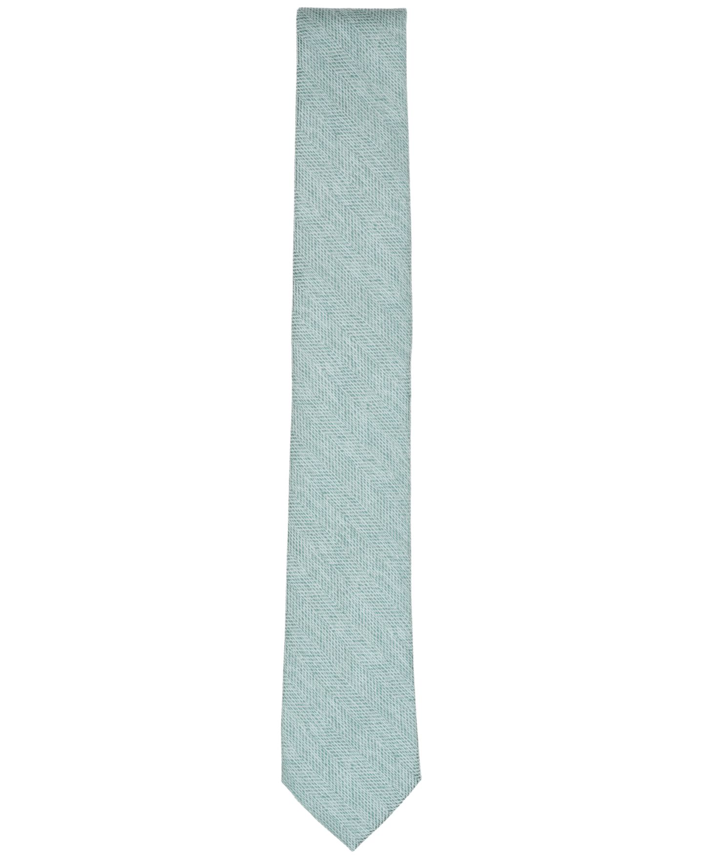 Мужские галстуки Bar III Melange Chevron Solid Tie, цвет: Аквамариновый — фото 2