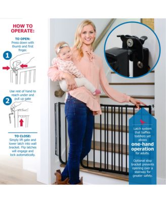 Stairway Special Child & Pet Safety Gate - Black
