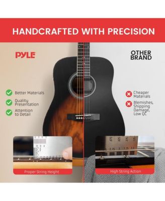 41   Steel Strings Acoustic Guitar for Beginner and Adults (Sunburst Teardrop