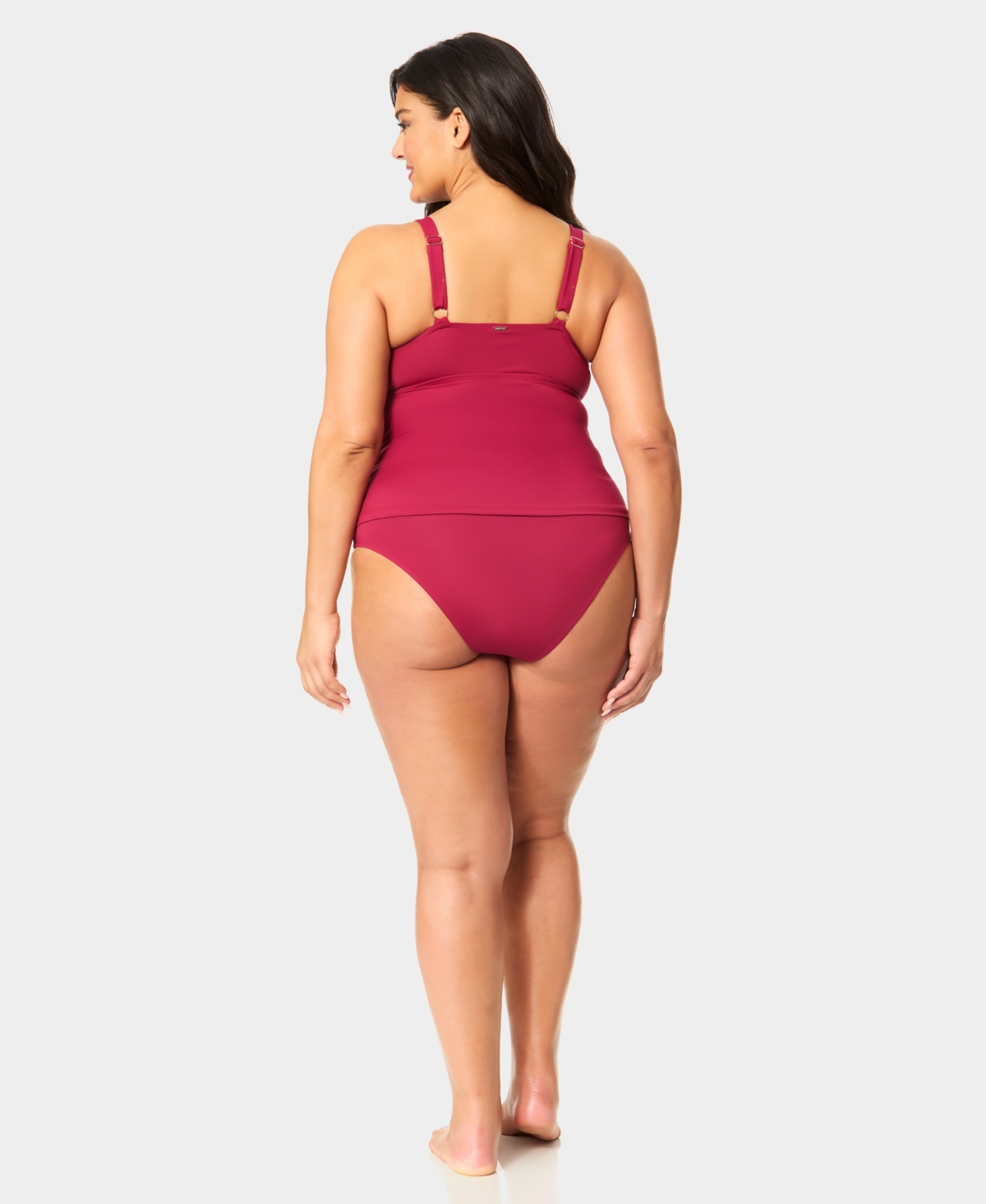 Anne Cole Plus Shirred Tankini Top