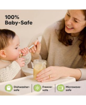 8pk Prep Baby Food Storage Containers, Leak-Proof, BPA Free Glass Baby Food Jars for Feeding