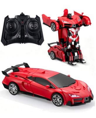 1:18 RC Transforming Robot Car with One-Click Deformation, 2.4GHz RC Car with LED Lights, 360° Rotation & Demo Mode