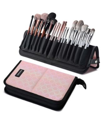 Makeup Brush Holder Bag Foldable Cosmetic Case ForgetMeNot Pink Artist