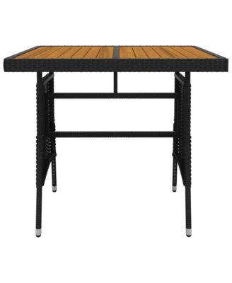 PE Rattan, Steel, Solid Acacia Wood Small Outdoor Dining Set