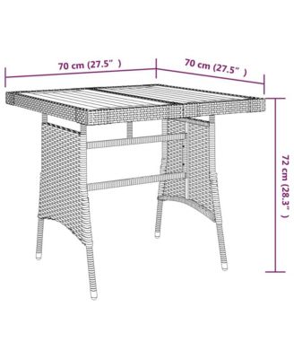 Outdoor Dining Set Grey PE rattan Medium Durable