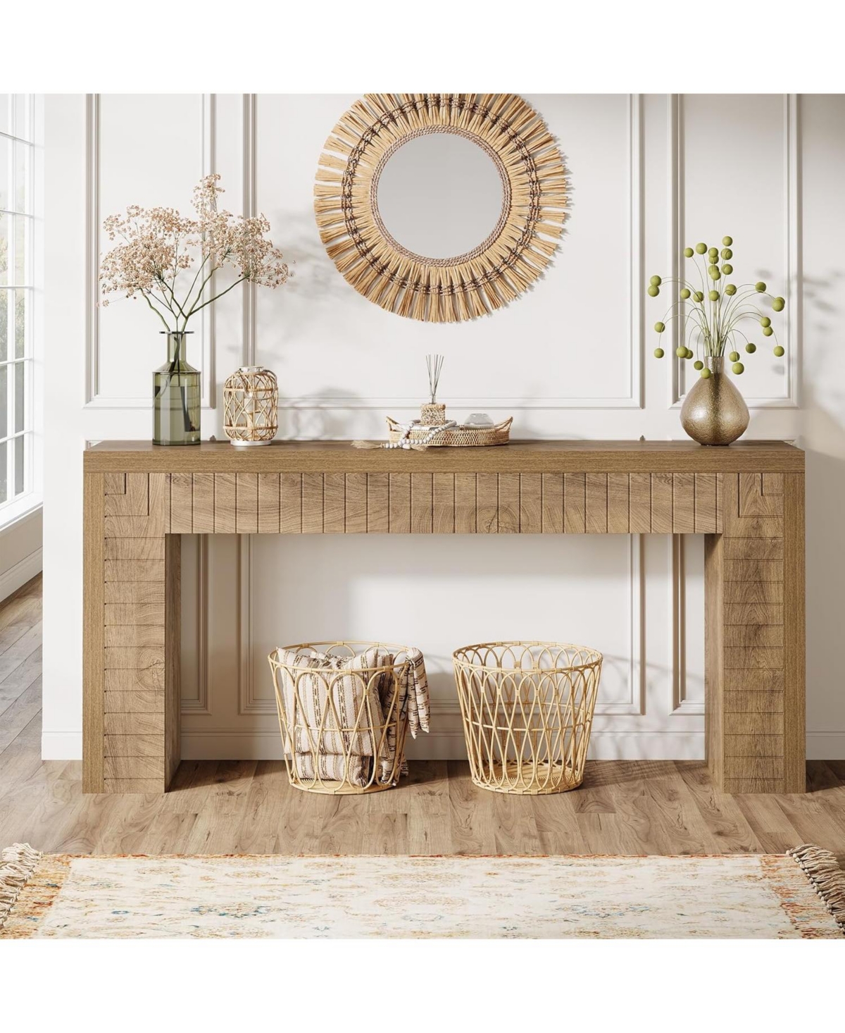 Tribesigns 70.9-Inch Extra Long Console Table for Entryway, Narrow Sofa Table Behind Couch, Suitable for Hallway, Foyer, Living Room