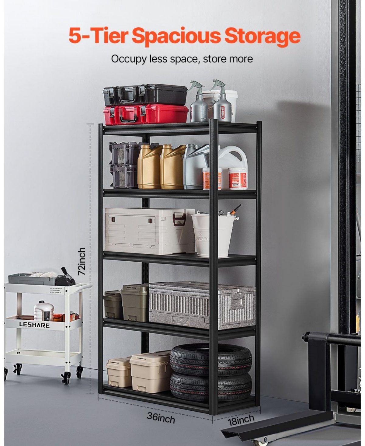 Mecale 5-Tier Storage Shelves
