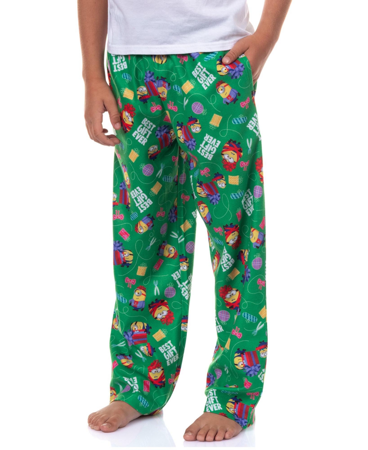 Minions Kids Pajamas Best Gift Ever Despicable Me Flannel Lounge Sleep Pajama Pants