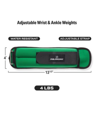 Adjustable Ankle/Wrist Weights, Set of 2 - 4 lb Each, 8 lb Total for Strength Training and Fitness