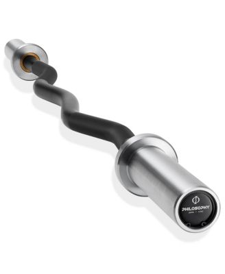 47" EZ Curl Olympic Barbell - 9.3KG 28mm 400LB Capacity 4 Needle Bearing 2" Weightlifting Bar