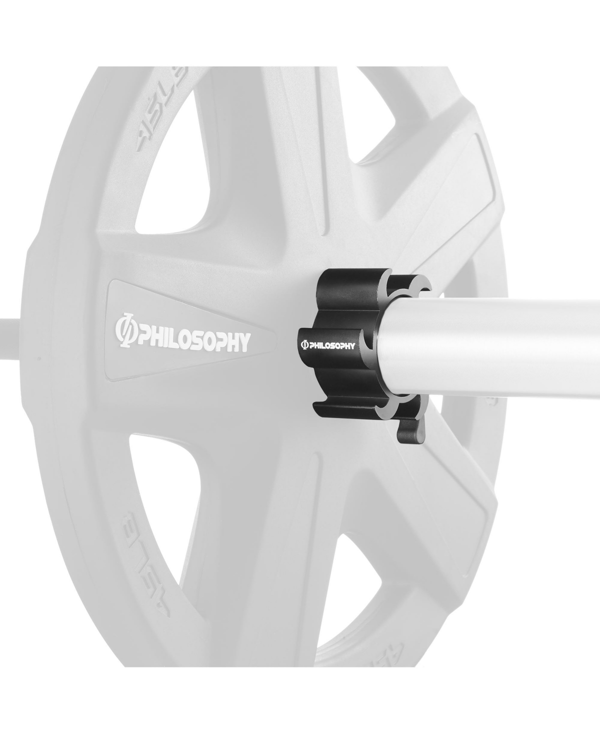 Philosophy Gym Locking Aluminum Barbell Collars, Anti-Slip 2" Olympic Weight Clamps - Quick Release Collar Clips Pair