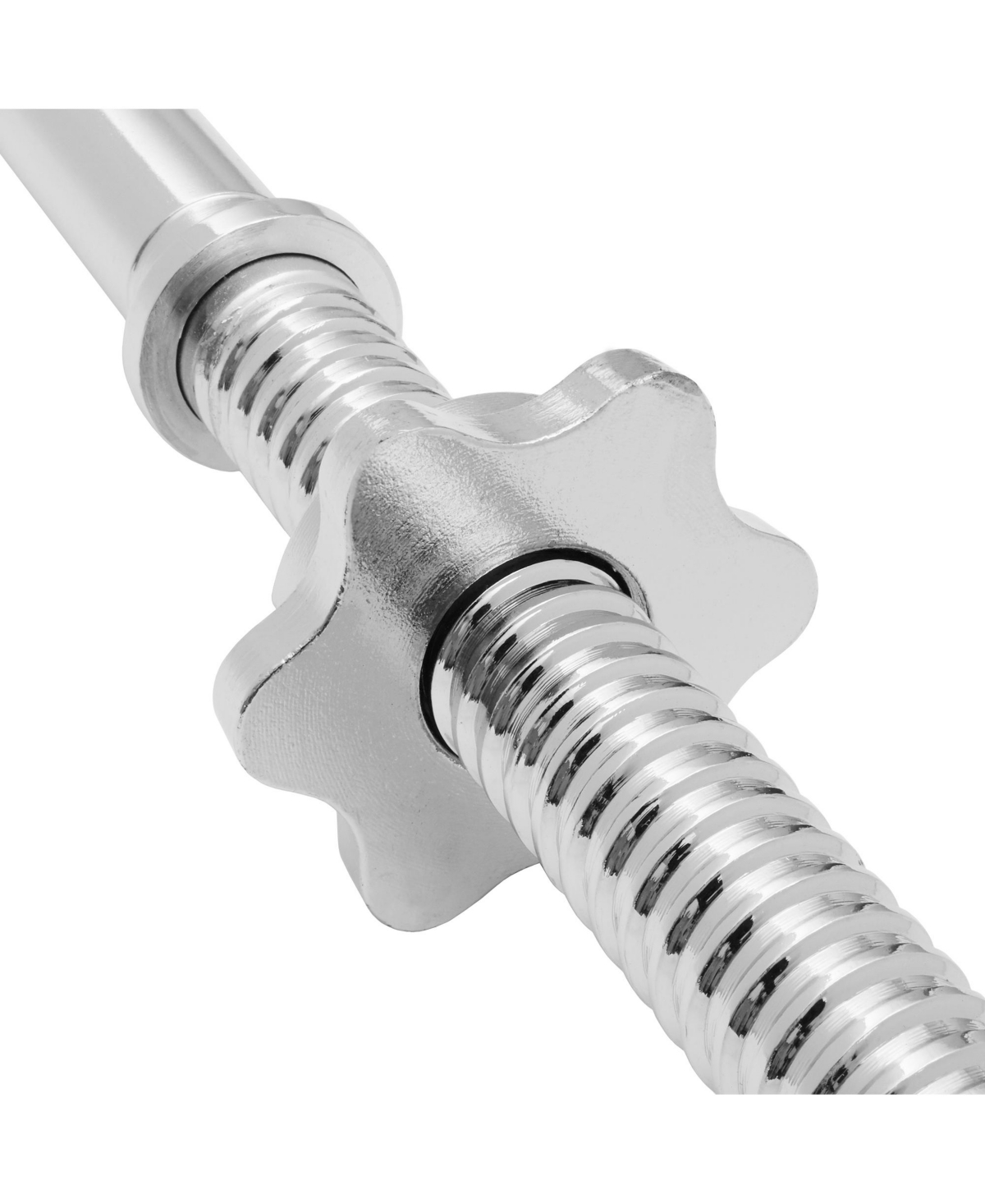 Philosophy Gym 1" Standard Weightlifting Barbell - Threaded Ez Curl Bar with Star Collars