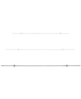 1" Standard Weightlifting Barbell, 7 FT Threaded Straight Bar with Star Collars