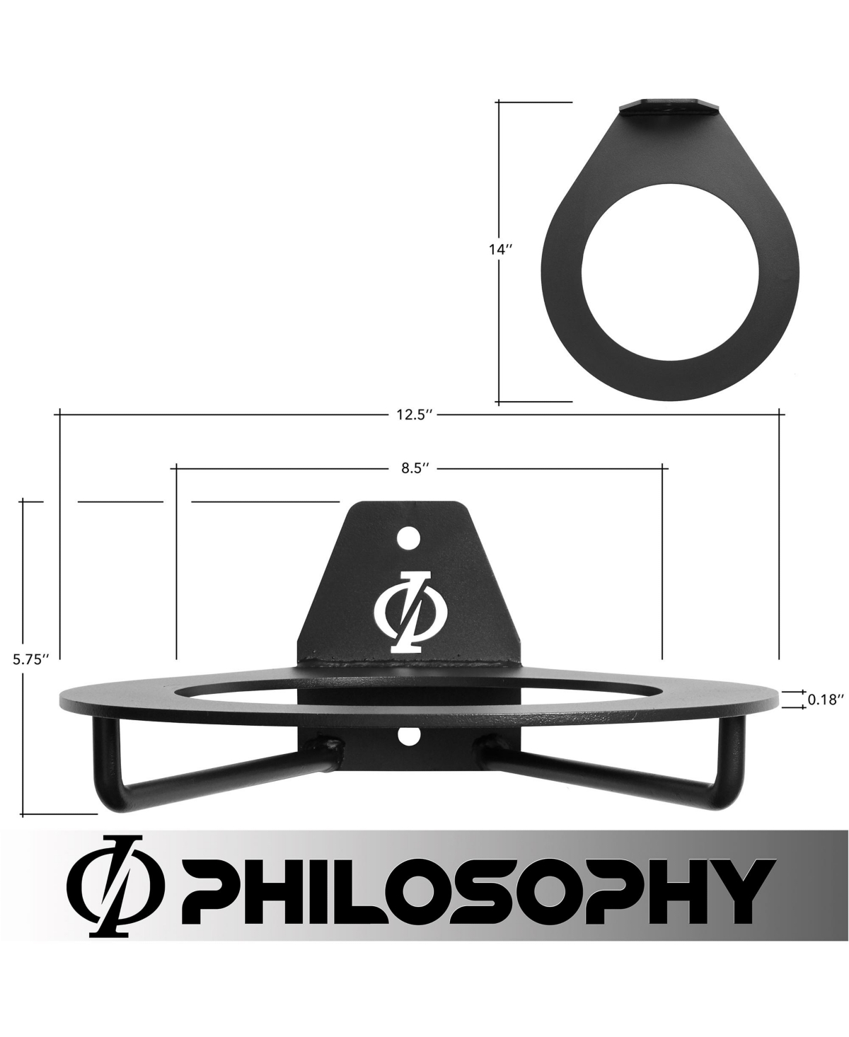 Philosophy Gym Wall Mounted Exercise Ball Holder, Medicine Ball Storage Shelf