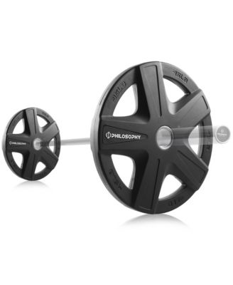 Set of 2 Rubber Coated 2-inch Olympic Grip Weight Plates (45 LB each) for Weightlifting