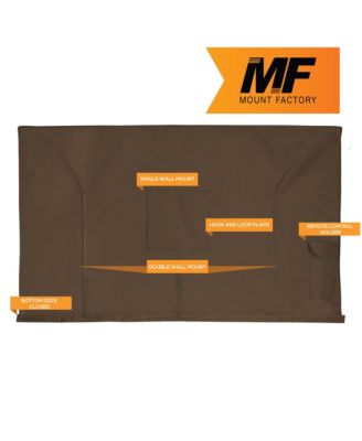 Outdoor TV Cover - 65" Model For 63'' - 67" Flat Screens - Slim Fit - Weatherproof Weather Dust Resistant Television Protector - Brown