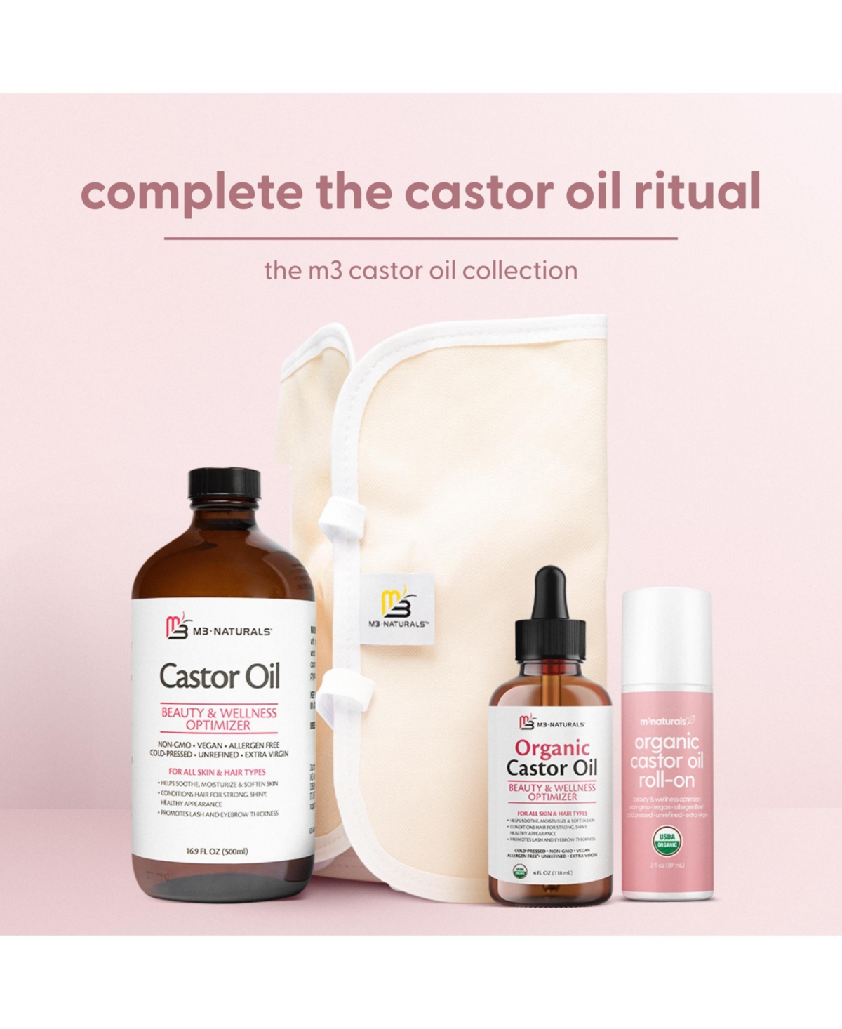 M3 Natural Castor Oil Roll on | 1ct