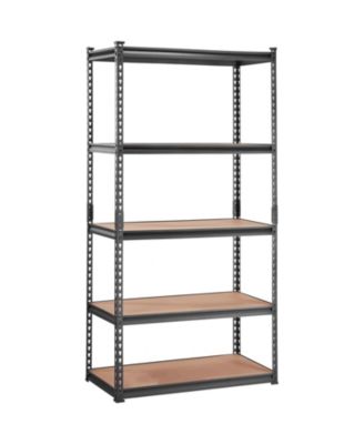 5-Tier Storage Shelving Unit, Adjustable, 2000-Lb Capacity, 35"L x 18"W x 71"H, Heavy-Duty Utility Rack