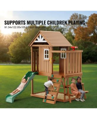Kids Garden Playhouse with Slide and Ladder
