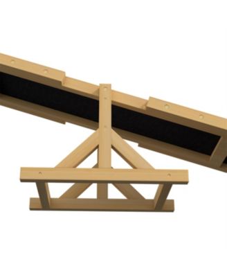 Wooden Dog  Agility Seesaw for Outdoor in Yellow