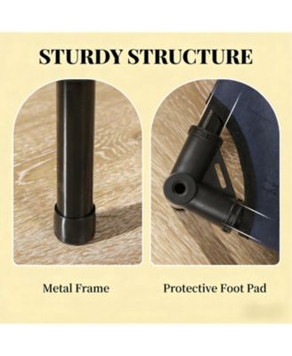 Elevated Portable Dog Cot with Pad and legs in Dark Blue