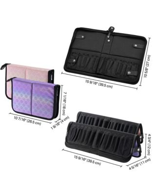 Makeup Brush Holder Bag Foldable Cosmetic Case ForgetMeNot 2 Pack