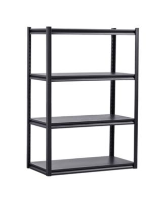 4-Tier Garage Storage Shelves, 2400-Lb Capacity, 20"D x 40"W x 57"H, Adjustable Utility Rack, Black