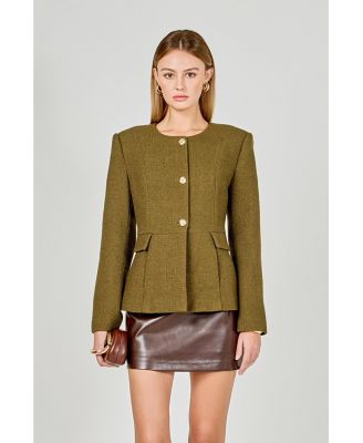 Women's Round Neck Blazer