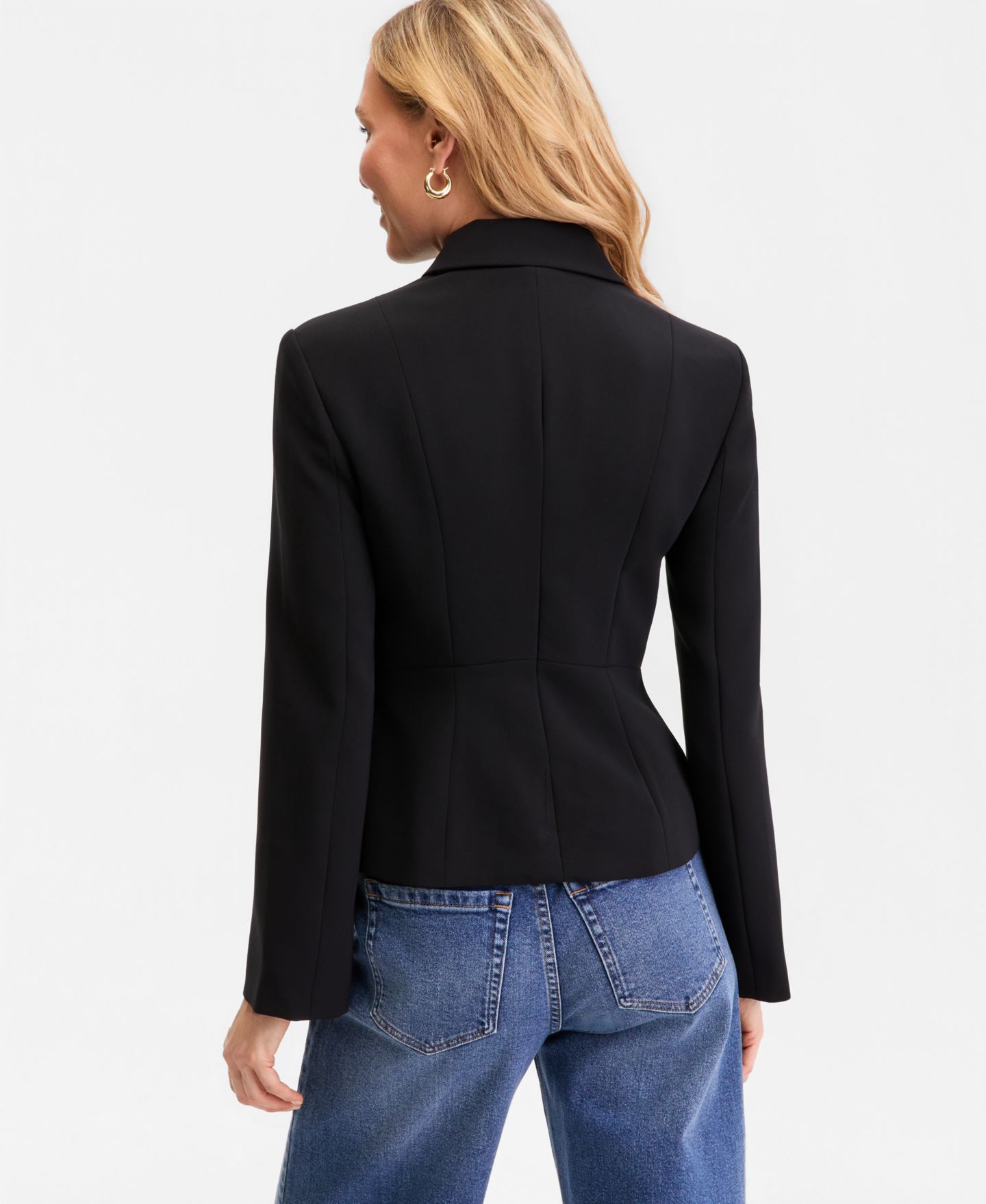 Женский пиджак I.N.C. International Concepts Fitted Blazer, цвет: Глубокий чёрный — фото 5