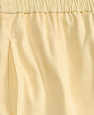 Women's Linen-Blend Wide Leg Pull On Pants