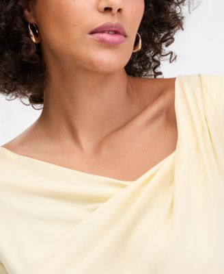 Women's Asymmetric-Neck Top