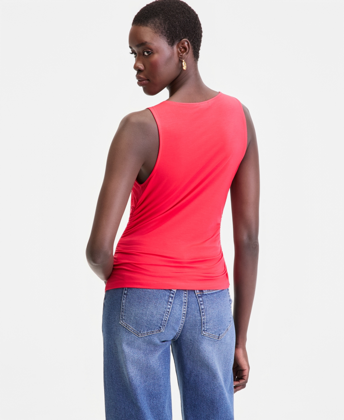 I.n.c. International Concepts Women's Luxe-Layering Jersey Ruched Tank, Macy's Exclusive