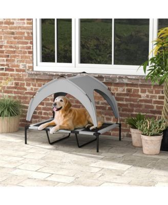 Elevated Dog Bed with Canopy, Raised Outdoor Pet Bed for Camping