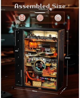 3D Puzzle, Electric Marble Run Model Kits, Parallel World Hip-hop Street, Desk Decoration, Building Sets for Adults Boys Girls Birthday Gifts