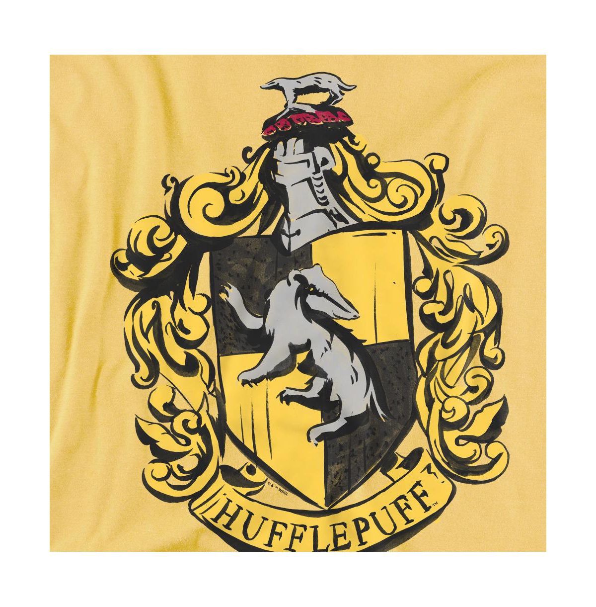 Harry Potter Men's Drawn Hufflepuff Crest T Shirt