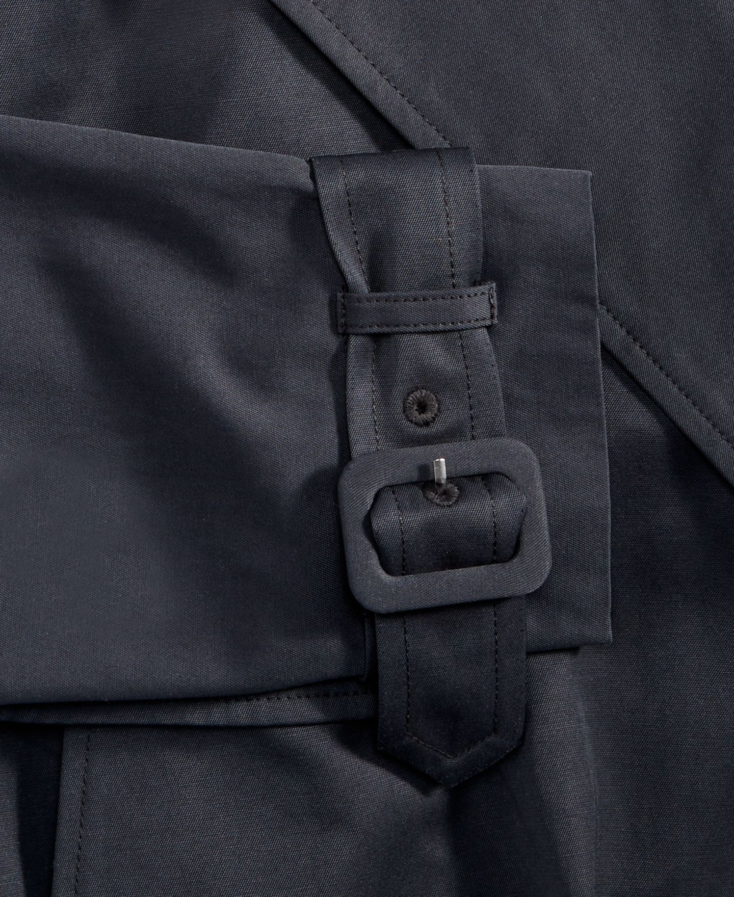 Женское пальто I.N.C. International Concepts Bubble-Hem Short Trench, цвет: Глубокий чёрный — фото 4