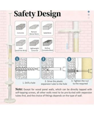 88.5" to 100.5'' Cat Tree with tension rod in White
