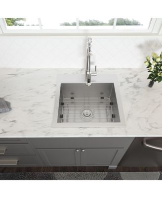 22x22x12inch Laundry Sink Topmount Stainless Steel Deep Single Bowl Utility Room Sink