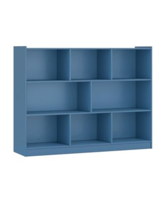 Contemporary 3-Tier Open Cube Bookcase with 8 Compartments