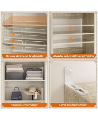 Closet Organizer with Adjustable Shoe Shelves