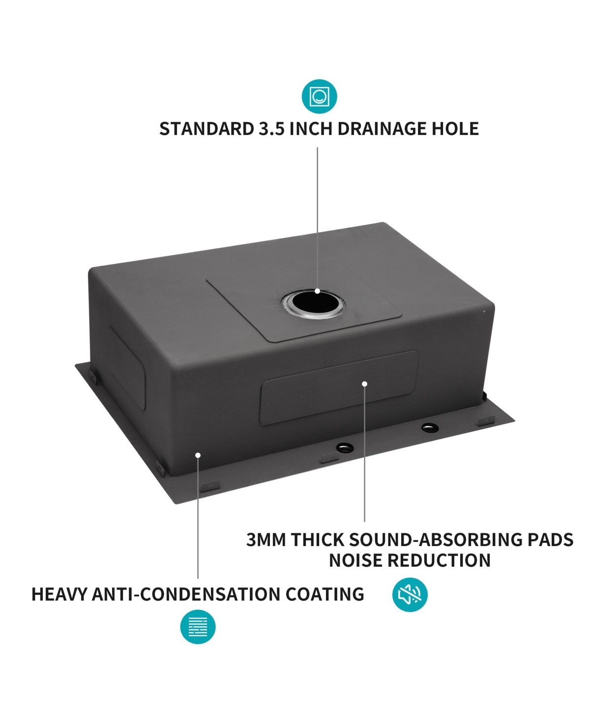 flynama huluwat 28x22x10inch Gunmetal Black Kitchen Sink Drop In Topmount Stainless Steel 16 Gauge