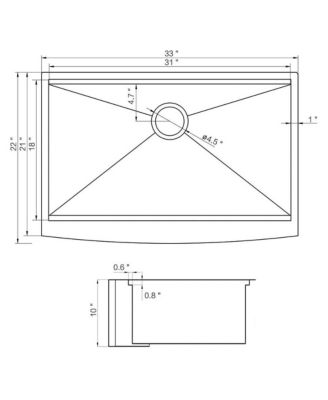 33x22inch Matte Black Farmhouse Kitchen Sink Stainless Steel Single Bowl Workstation Accessory Kit