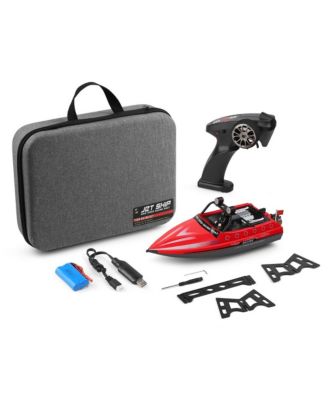 2.4GHz RC Jet Speedboat, 10 mph High-Speed Racing Boat with Safe Enclosed Propeller