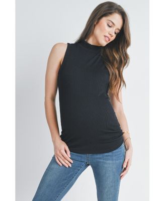Maternity Sleeveless Mock Neck Tank Top